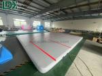 White Customized Logo Basketball Court PVC Inflatable Mats Fitness Air Track