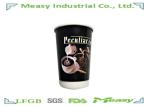 8OZ , 300CC , Personalized Printed Coffee Paper Cups Good Insulation Black