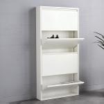 Living room sliding door shoe rack white shoe storage cabinet