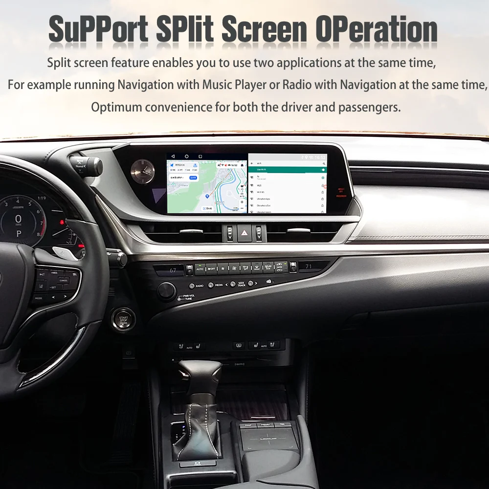 Viknav Fit For 12.3 Inch Car Video lnterface With For LEXUS ES 2018-2020 Carplay interface with screen touchpad