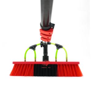 China Red Color Telescoping Solar Panel Brush Cleaner Used For PV Panels factory