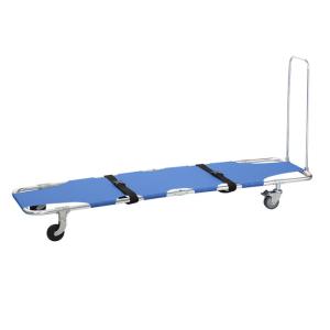 China Four Wheels Portable Aluminum Alloy Frame Folding Rescue Stretcher factory