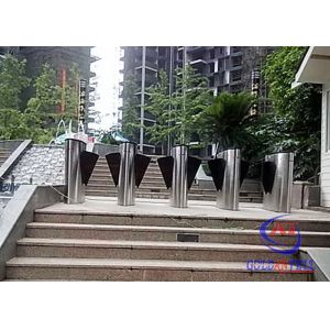 China Smart card rfid reader flap barrier with acrylic glass wing in access remote control factory