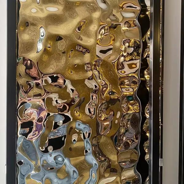 Decorative Color Sheet Mirror Gold 302 304 304l Water Corrugated Stainless Steel