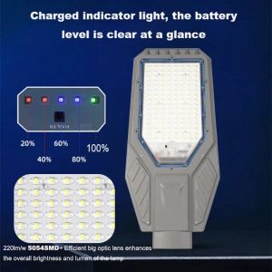 200W Split Solar Street Light , Rechargeable Smart Solar Garden Lights