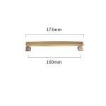 Kitchen Gold Brass Cabinet Pull Handles 192mm For Apartment Villa