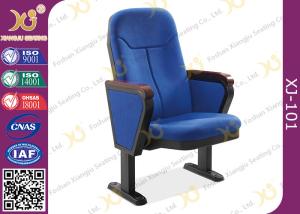 China 560mm Center Distance Fabric Cushion Auditorium Chairs Meeting Room factory