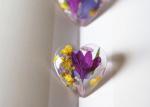 Best Seller Dancing Butterfly Heart Shape Purple Color Crystal Earrings 925