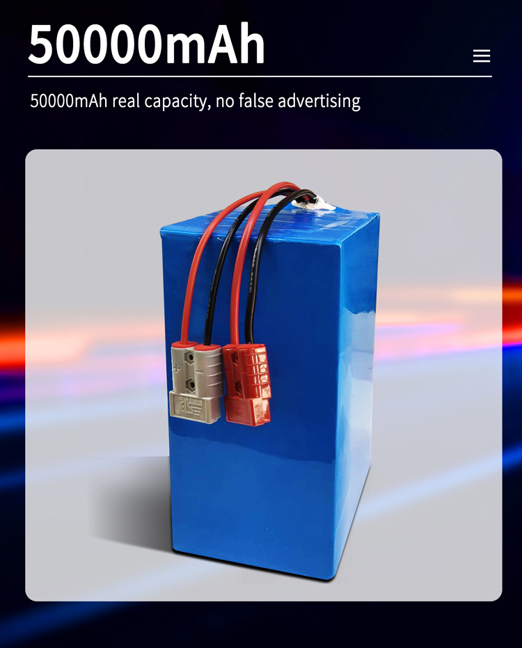 Rechargeable 3.7V 48V 50AH 18650 Car Deep Cycle Battery Drone Toy Car Solar Battery Pack
