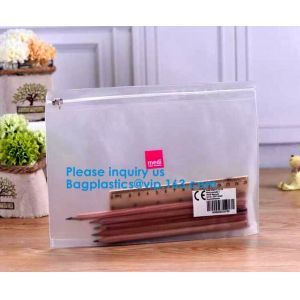 A4 Clear Pvc Zipper File Bag A5 Clear Pvc Document Bag With Red Zipper B5 Pvc