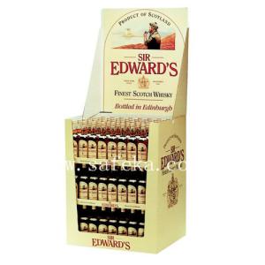 China Wine Cardboard Displays in Supermarket,Hot Display design for stacking shelves factory