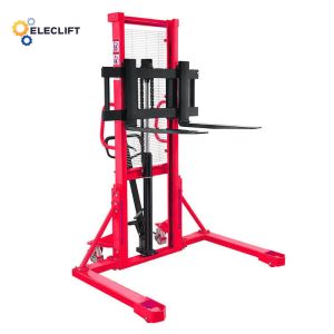 China 1 Stage Manual Pallet Stacker With 1600mm Lift Height 0.8km/h Speed And 85mm Fork Height Adjustment factory