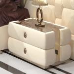 titanium 2 drawer modern nightstand
