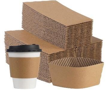 China Biodegradable Corrugated Paper Cup Sleeve Compatibility Fits Most Cup Sizes factory