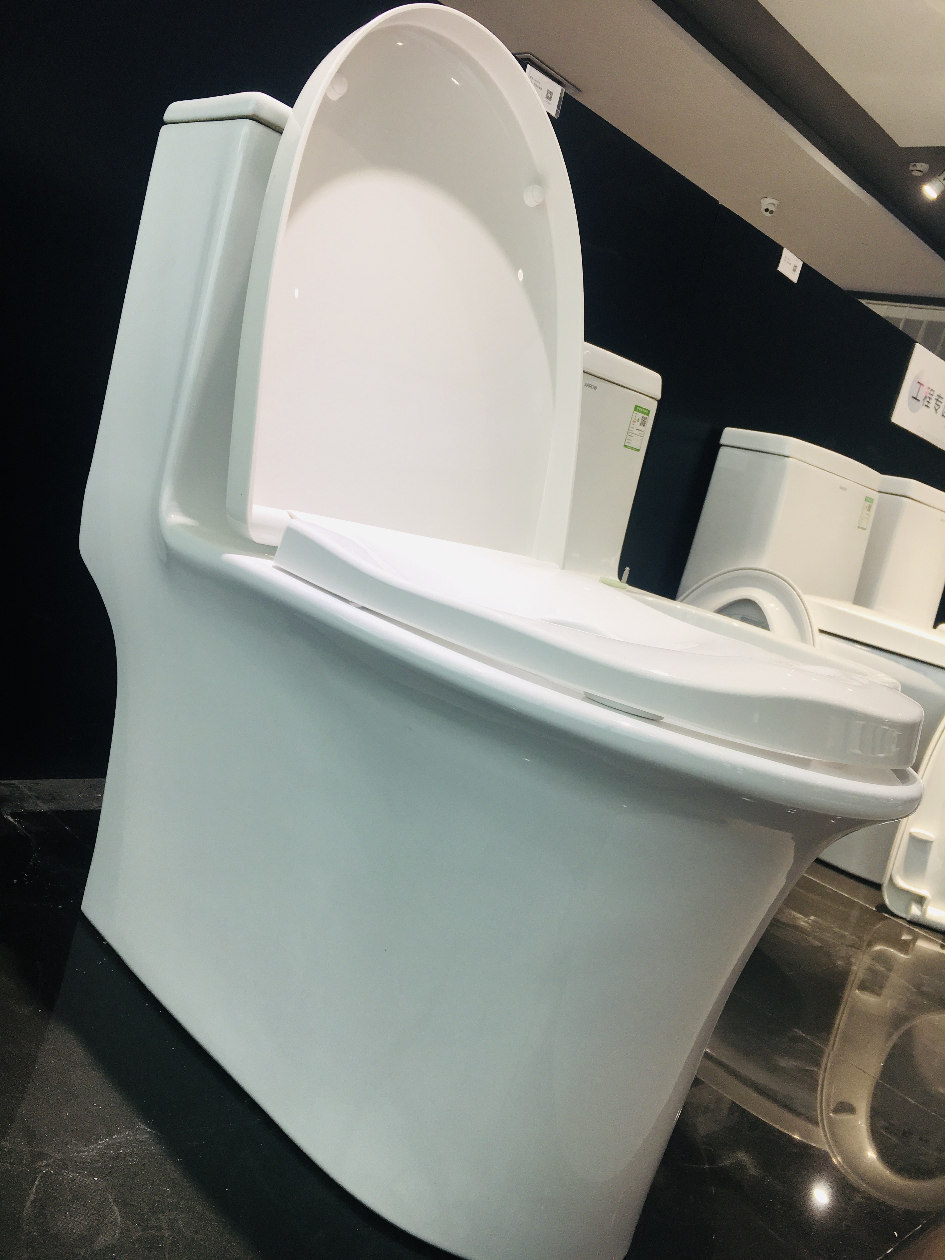 Sanitary Ware One Piece Toilets Round S Trap Siphonic 736×382×743mm