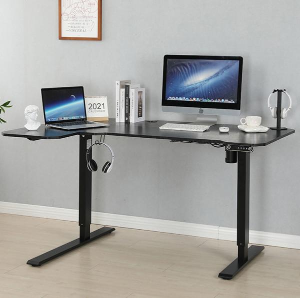 Commercial Furniture Ergonomic L Shape Desk with Electric Triple Motor Lifting