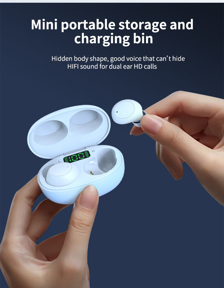 10m HI Smart Earphone Wireless Charging Earbuds With Stereo Sound