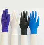 Breathable Blue Black Disposable Medical Gloves 100% Nitrile Hand Gloves Size S