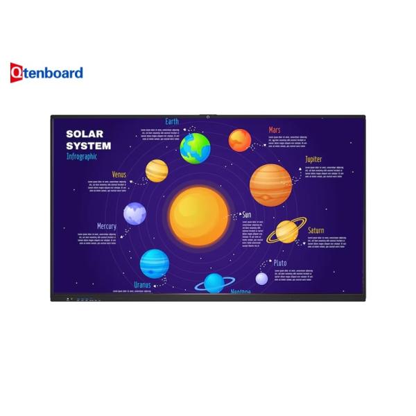 China Qtenboard 86 Inch Smart Board Remote AI Camera HD Focus Interactive White Board For Presentatio Equipment factory