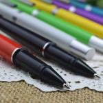 Gel pen,Promotional gel-ink pen with cap,black rubber gel-ink pen