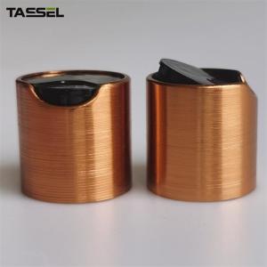 China Brushed Bronze Aluminium Disc Top Cap 24/410 Bronze Cap For Shampoo factory