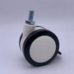 Swivel Polyurethane Twin Wheel Threaded Stem Hospital Bed Casters
