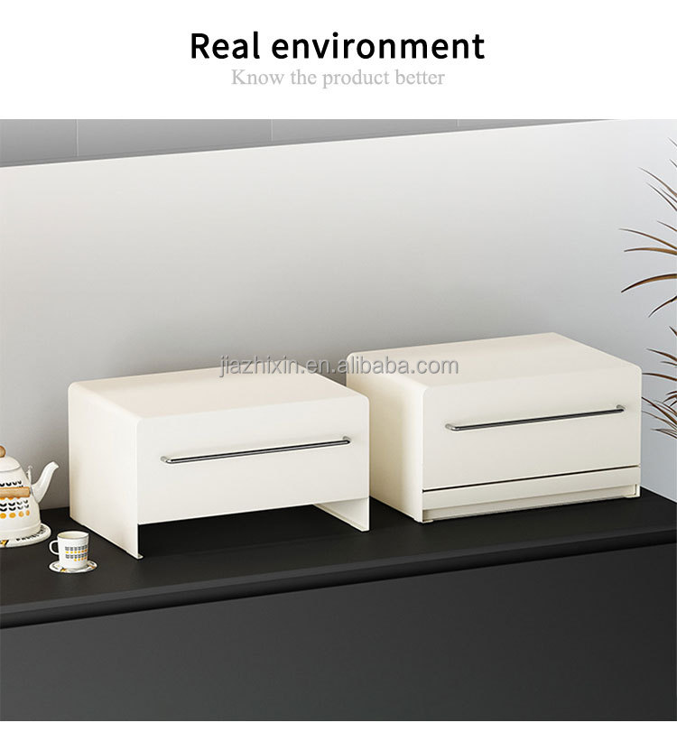 Pull-out Coffee Machine Rack Capsule Organizer with 3-layer Drawer Microwave Mug Storage for Kitchen Living Room Office Desktop