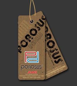China Offset Printing PVC Hang Tag / Hole hang clothing tags with ribbons factory