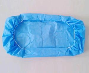China Eco Friendly Blue Disposable Fitted Bed Sheets With 2 Elastics factory