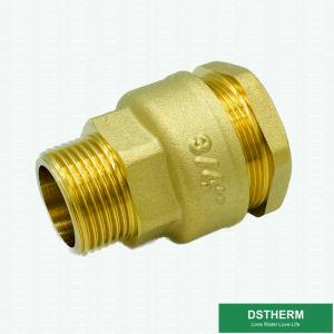 China Brass Color Ball Valve Male Threaded Fittings Customized Weight 1/2' factory