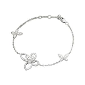 China Triple Butterflies 0.78ct 18K Gold Diamond Bracelets Present Popular Jewelry factory