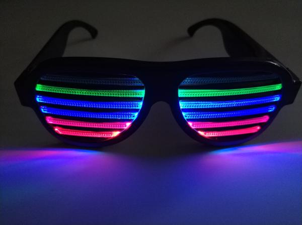 New Style Voice-Activated LED glasses Sound activated shutter led flashing