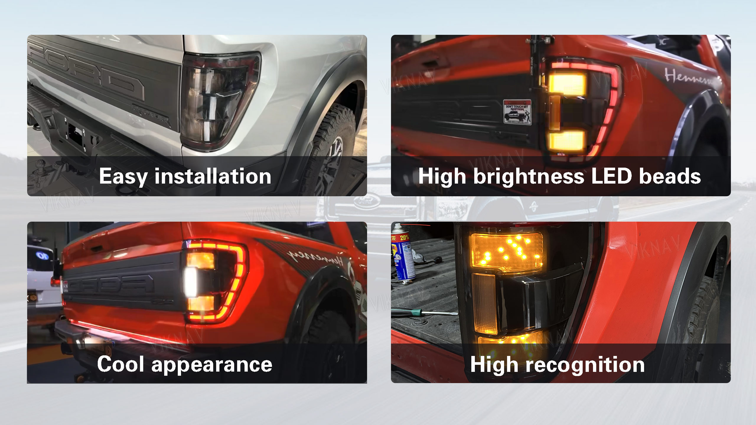 2021-2024 Truck Ford Raptor F150 Tail Light Assembly Blaze Edition For MP Falcon