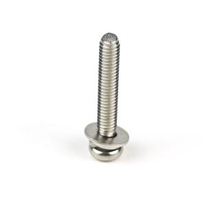 China ISO Standard M4 X 25mm Stainless Steel Pan Head Phillips Machine Screws With Washer for Door factory