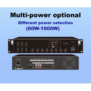 China 6 Zones Bluetooth FM Mixing Amplifier 120W Commercial Audio System factory