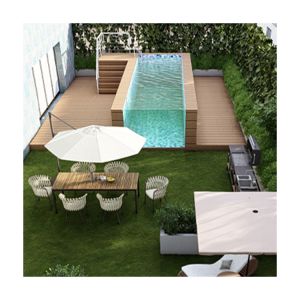 China Acrylic Panel Density 1.2g/cm3 Composite Steel Outdoor Pool with Endless Pool Machine on sale