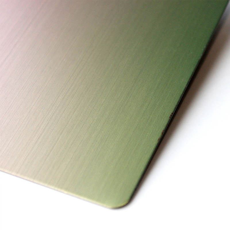 Art Customize 201 304 316 Hairline Finish PVD Gradient Color Brushed Stainless Steel Sheet
