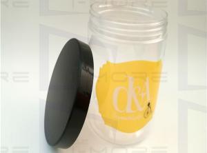 China Transparent 450ml Screw Cap Jar factory