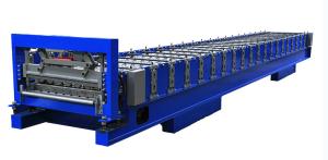 China Hot Rolled Steel Full Auto Corrugated Roof Making Machine 0.3-0.8mm thickness High Speed factory