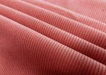 180GSM 100% Polyester Corduroy Fabric Pillows Making Salmon Red Color