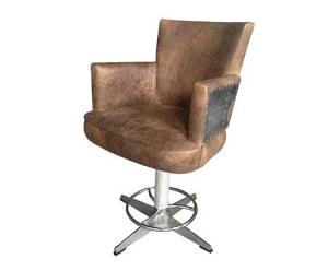 China Aluminum Retro Vintage Bar Stools Leather Aviator factory