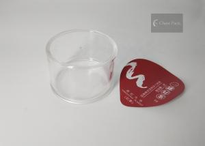 China Transparent Mini Round Plastic Containers 49mm Dia For Chocolate Powder Packaging factory