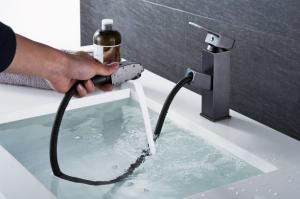 China High Body Black Square Brushed ODM Vintage Bathroom Faucets factory