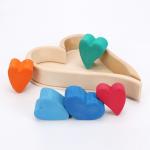 Nordic Jenga Wooden Rainbow Stacking Natural Wooden Building Blocks