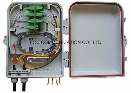 Wall / Pole Mount Fiber Optic Termination Box 16 Core With PLC Splitter Steel
