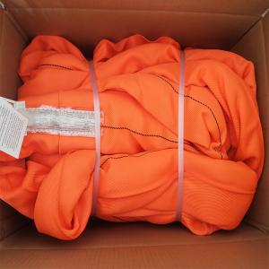 China Jacket Twill Weave Polyester Round Sling Endless Orange Color Vertical 40000 LBS factory