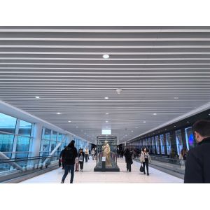 China Linear Aluminum Composite Ceiling Sound Baffles Sound Proofing Panels Building Material on sale