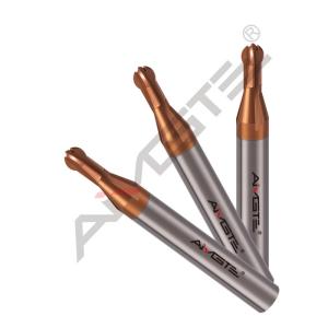 China 2 Flutes Custom End Mill HRC45 - HRC65 Lollipop End Mills For Heated Steel factory
