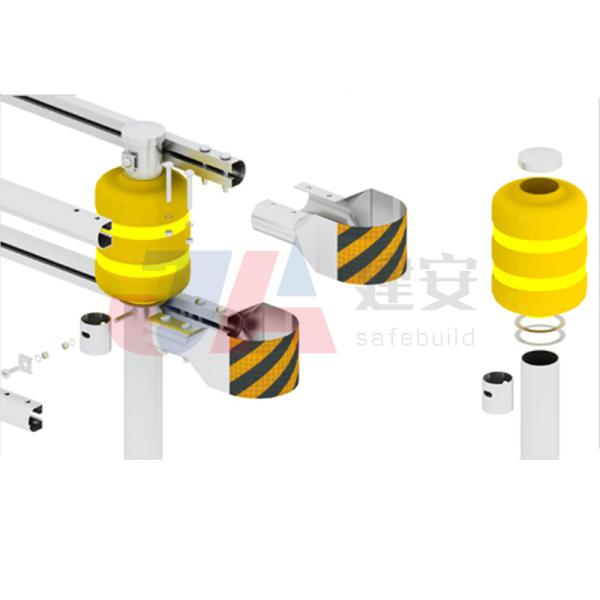 Road Traffic Safety Roller Rotary Barrier Rolling Guardrail with Anti-corrosion
