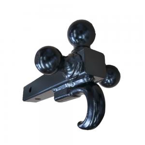 China Black TRI Ball Mount With Hook Welded Steel Hitch Balls on sale